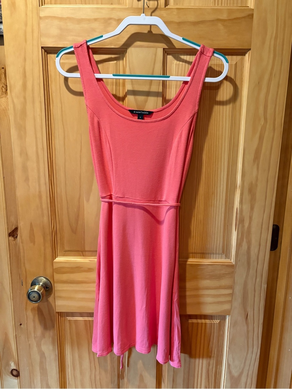 41 Hawthorn solid knit tank dress coral women’s M
